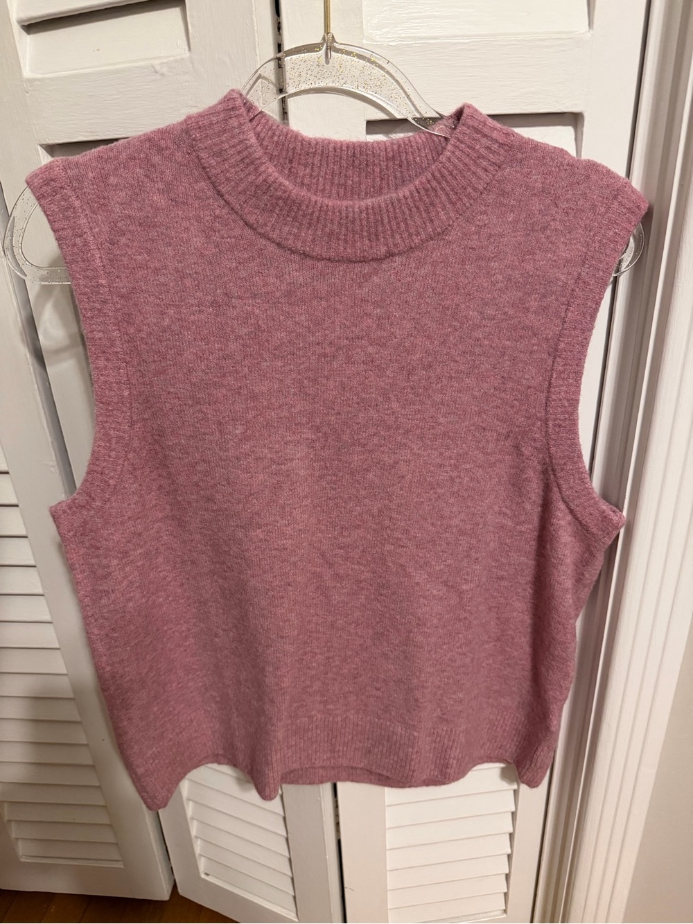 J. Crew Sleeveless Mock Neck Knit Tank in Rose